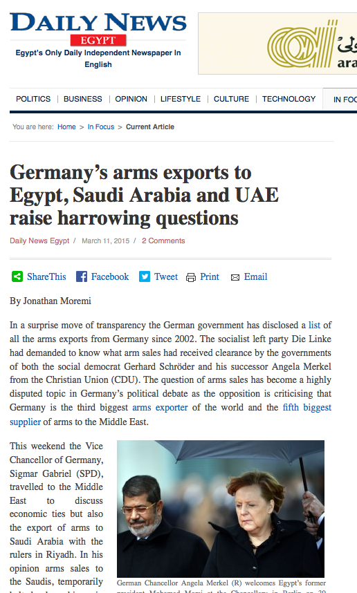 Germany's arms exports pic